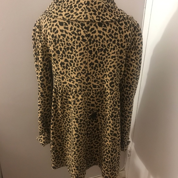 Leopard Animal Print Shawl Collar Jacket Size 16 - Picture 2 of 5